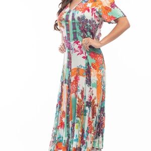 Orientique Camden Town rayon Colorful Floral Dress
